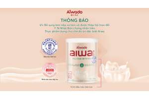 THÔNG BÁO V/v: Bổ sung tem nắp và tem vỡ được Hiệp hội trao đổi Y Tế Nhật Bản Chứng Nhận  trên Thực phẩm dùng cho chế độ ăn đặc biệt Aiwa