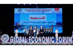 Kazu Gain Gold của Aiwado khẳng định uy tín với danh hiệu Top 20 Thương hiệu Xuất sắc Toàn cầu 2023