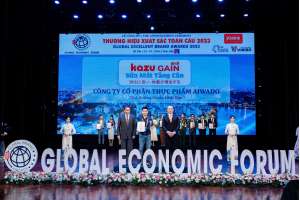 Kazu Gain Gold của Aiwado khẳng định uy tín với danh hiệu Top 20 Thương hiệu Xuất sắc Toàn cầu 2023
