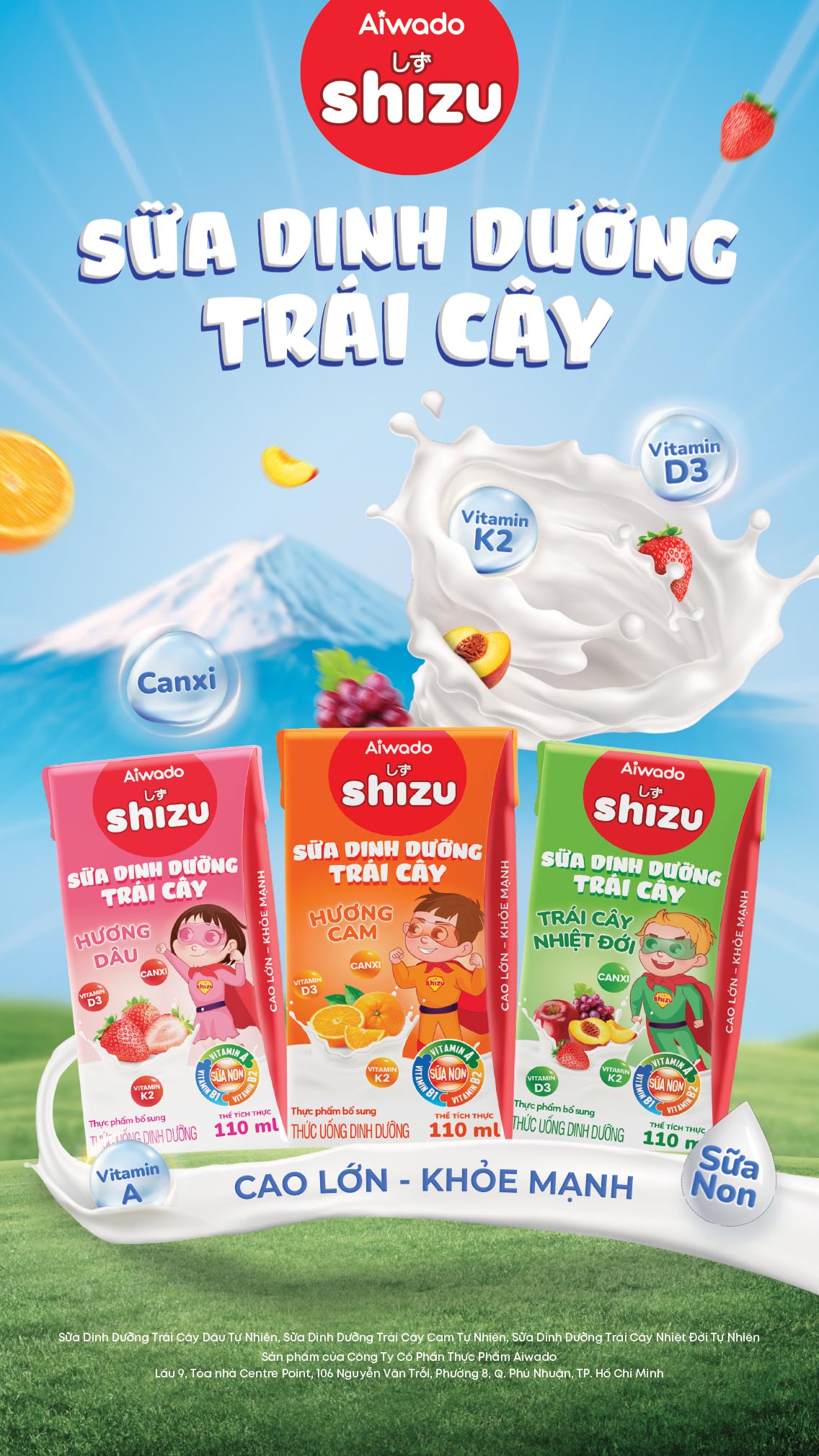 Sữa dinh dưỡng trái cây Shizu